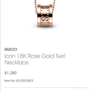 Gucci Icon Twirl RG Necklace